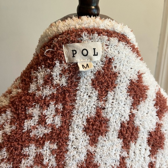 POL Teddy Orange and White Cardigan - Picture 5 of 7